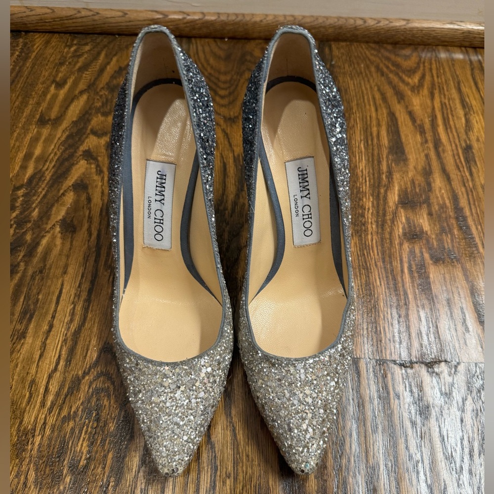 Jimmy Choo glitter heels